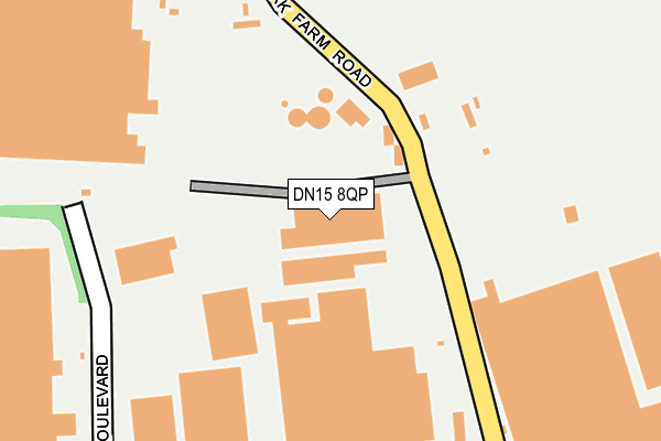 DN15 8QP map - OS OpenMap – Local (Ordnance Survey)