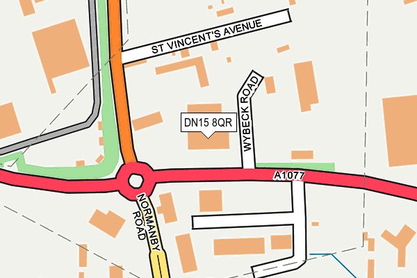 DN15 8QR map - OS OpenMap – Local (Ordnance Survey)