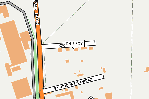 DN15 8QY map - OS OpenMap – Local (Ordnance Survey)