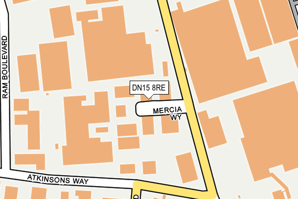DN15 8RE map - OS OpenMap – Local (Ordnance Survey)