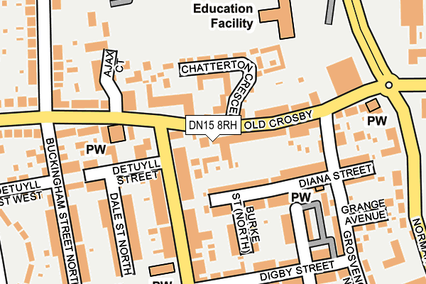 DN15 8RH map - OS OpenMap – Local (Ordnance Survey)