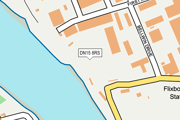 DN15 8RS map - OS OpenMap – Local (Ordnance Survey)