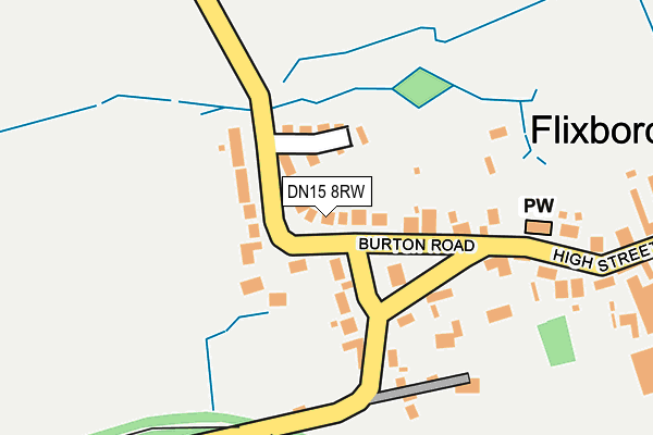 DN15 8RW map - OS OpenMap – Local (Ordnance Survey)