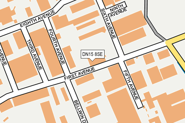 DN15 8SE map - OS OpenMap – Local (Ordnance Survey)