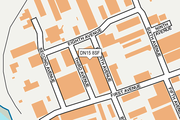 DN15 8SF map - OS OpenMap – Local (Ordnance Survey)