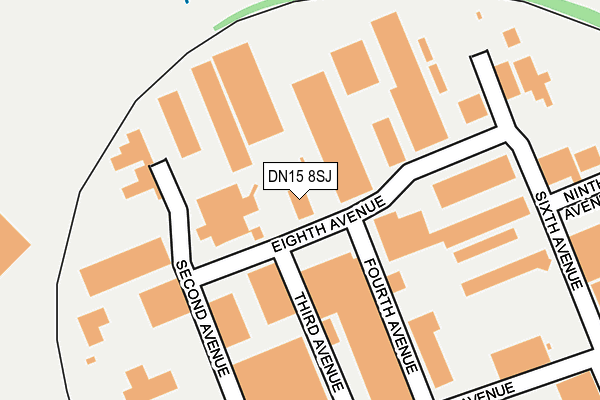 DN15 8SJ map - OS OpenMap – Local (Ordnance Survey)