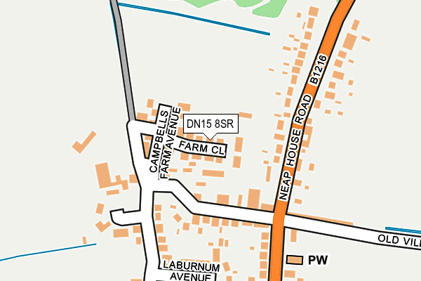 DN15 8SR map - OS OpenMap – Local (Ordnance Survey)