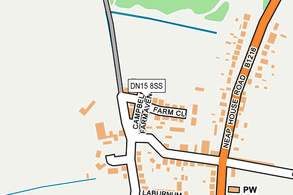 DN15 8SS map - OS OpenMap – Local (Ordnance Survey)