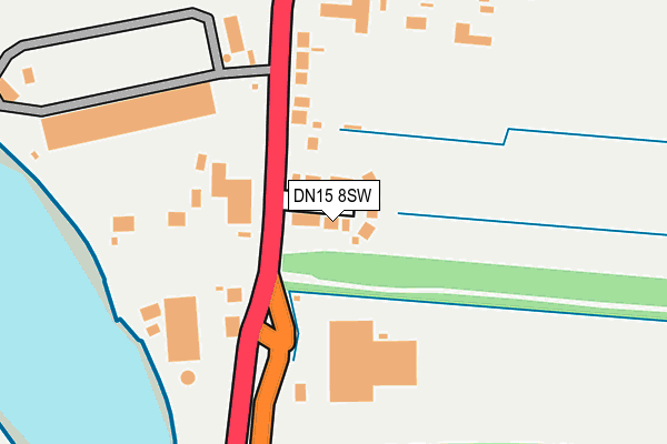 DN15 8SW map - OS OpenMap – Local (Ordnance Survey)