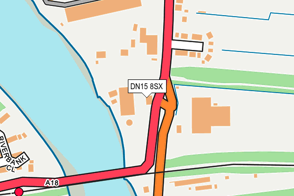 DN15 8SX map - OS OpenMap – Local (Ordnance Survey)