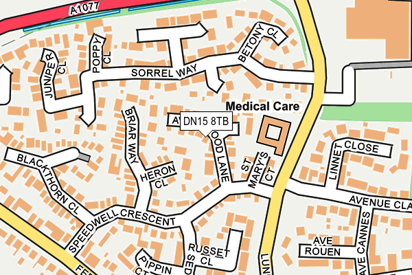 DN15 8TB map - OS OpenMap – Local (Ordnance Survey)