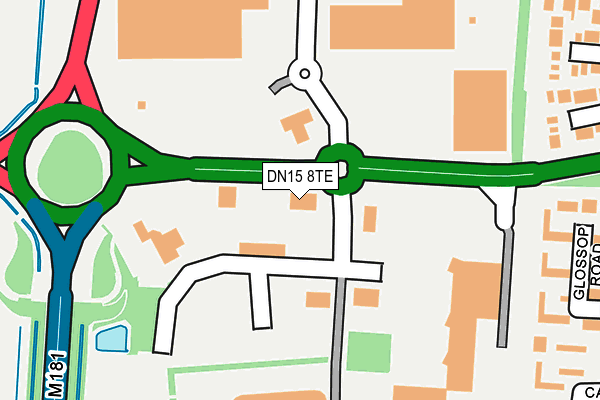 DN15 8TE map - OS OpenMap – Local (Ordnance Survey)