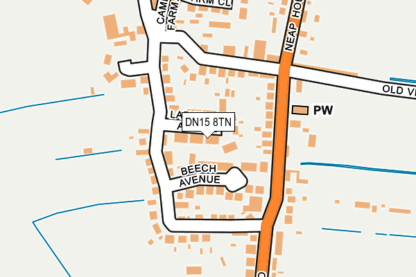DN15 8TN map - OS OpenMap – Local (Ordnance Survey)