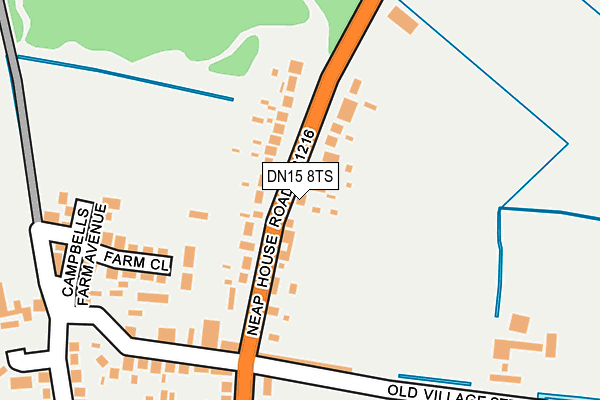 DN15 8TS map - OS OpenMap – Local (Ordnance Survey)