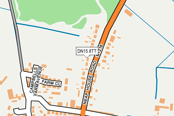 DN15 8TT map - OS OpenMap – Local (Ordnance Survey)