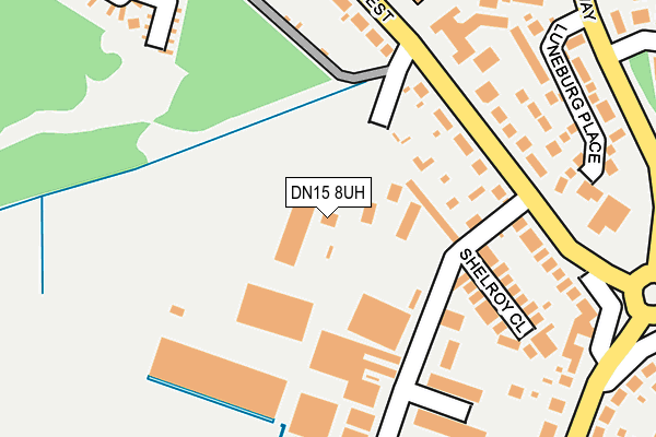 DN15 8UH map - OS OpenMap – Local (Ordnance Survey)