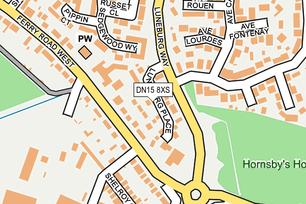 DN15 8XS map - OS OpenMap – Local (Ordnance Survey)