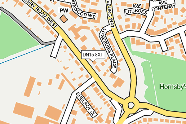 DN15 8XT map - OS OpenMap – Local (Ordnance Survey)