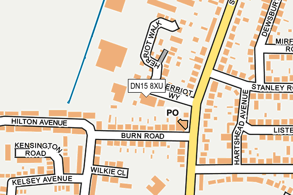 DN15 8XU map - OS OpenMap – Local (Ordnance Survey)