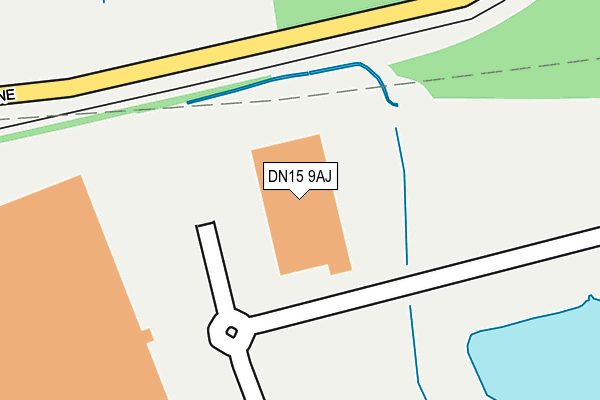 DN15 9AJ map - OS OpenMap – Local (Ordnance Survey)