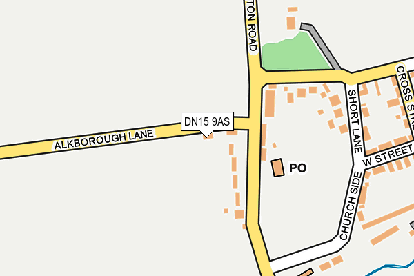DN15 9AS map - OS OpenMap – Local (Ordnance Survey)