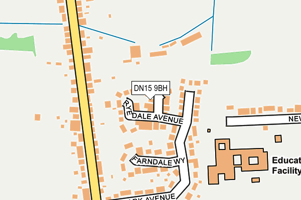 DN15 9BH map - OS OpenMap – Local (Ordnance Survey)