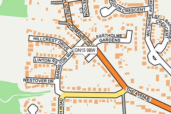 DN15 9BW map - OS OpenMap – Local (Ordnance Survey)