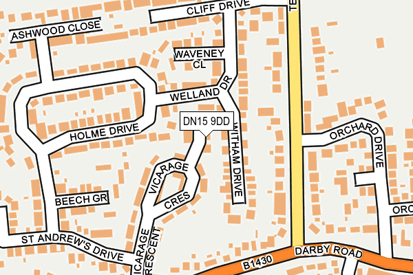 DN15 9DD map - OS OpenMap – Local (Ordnance Survey)