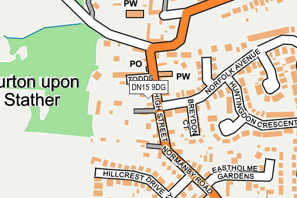 DN15 9DG map - OS OpenMap – Local (Ordnance Survey)