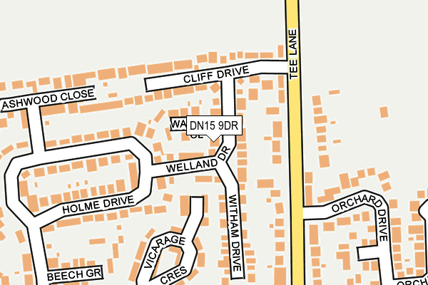 DN15 9DR map - OS OpenMap – Local (Ordnance Survey)