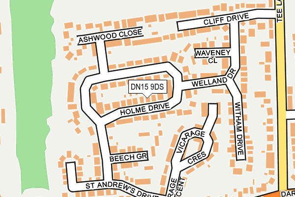 DN15 9DS map - OS OpenMap – Local (Ordnance Survey)