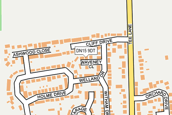 DN15 9DT map - OS OpenMap – Local (Ordnance Survey)
