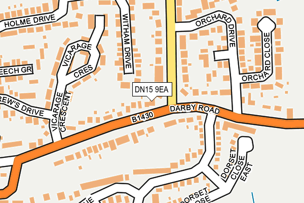 DN15 9EA map - OS OpenMap – Local (Ordnance Survey)