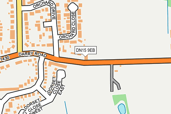 DN15 9EB map - OS OpenMap – Local (Ordnance Survey)