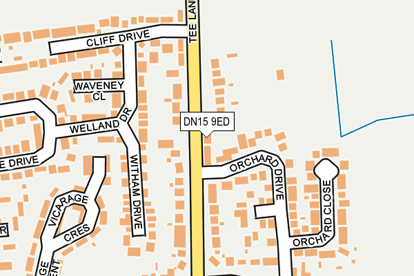 DN15 9ED map - OS OpenMap – Local (Ordnance Survey)