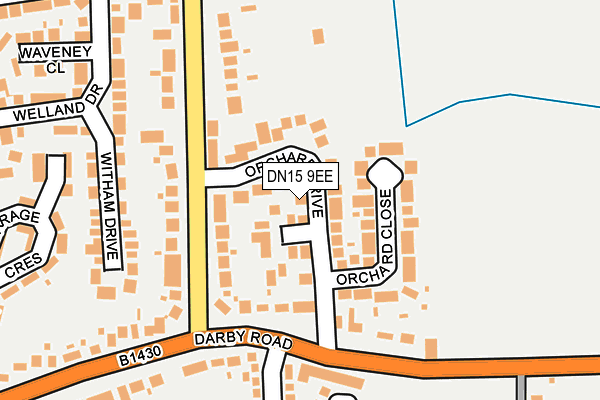 DN15 9EE map - OS OpenMap – Local (Ordnance Survey)