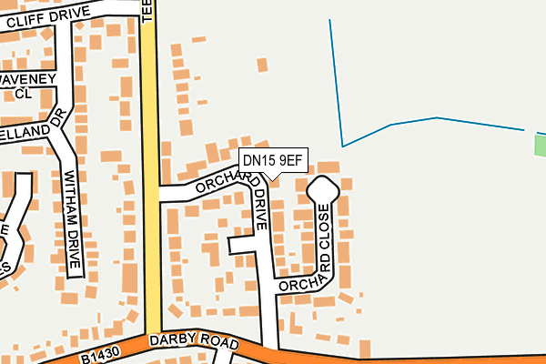 DN15 9EF map - OS OpenMap – Local (Ordnance Survey)