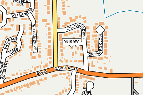 DN15 9EG map - OS OpenMap – Local (Ordnance Survey)
