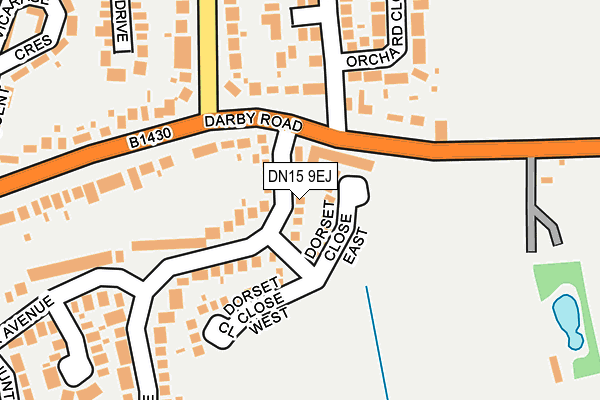 DN15 9EJ map - OS OpenMap – Local (Ordnance Survey)