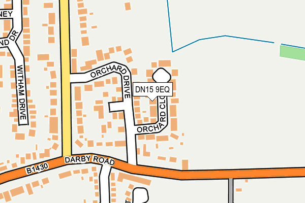 DN15 9EQ map - OS OpenMap – Local (Ordnance Survey)