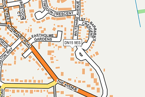 DN15 9ES map - OS OpenMap – Local (Ordnance Survey)
