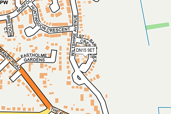 DN15 9ET map - OS OpenMap – Local (Ordnance Survey)