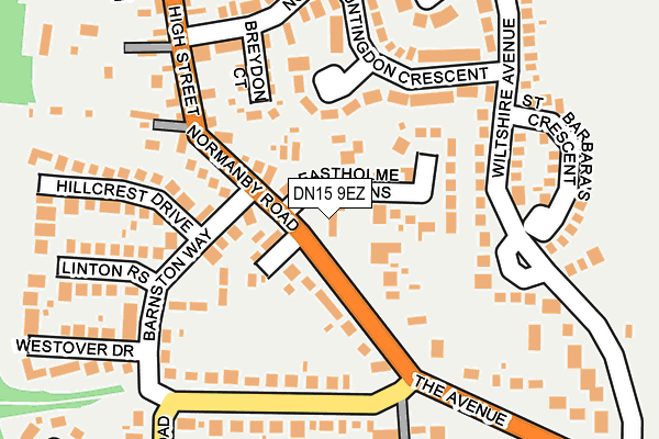 DN15 9EZ map - OS OpenMap – Local (Ordnance Survey)