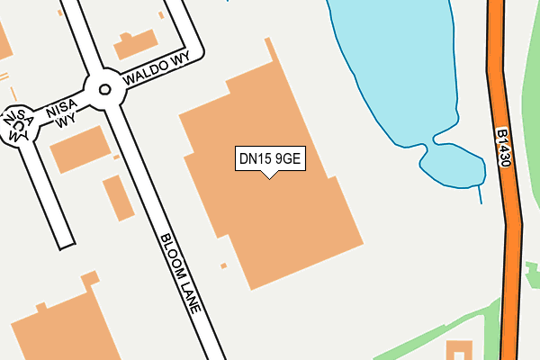 DN15 9GE map - OS OpenMap – Local (Ordnance Survey)
