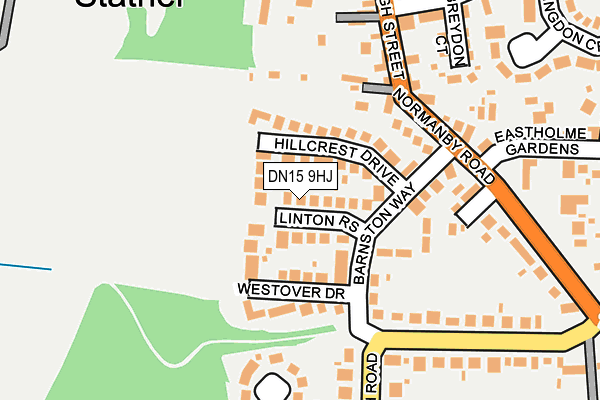 DN15 9HJ map - OS OpenMap – Local (Ordnance Survey)