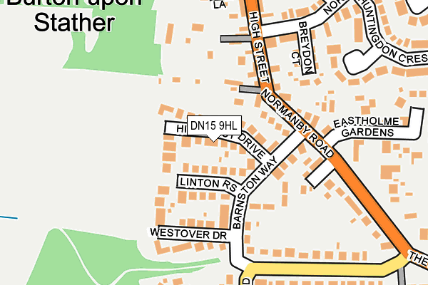 DN15 9HL map - OS OpenMap – Local (Ordnance Survey)