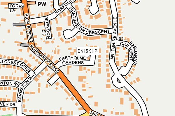 DN15 9HP map - OS OpenMap – Local (Ordnance Survey)