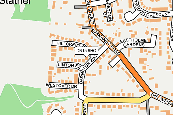 DN15 9HQ map - OS OpenMap – Local (Ordnance Survey)