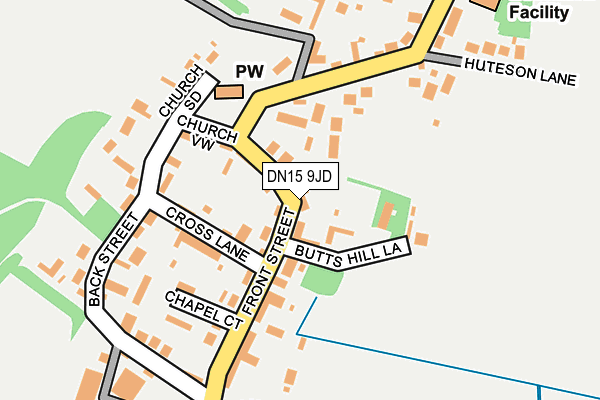 DN15 9JD map - OS OpenMap – Local (Ordnance Survey)