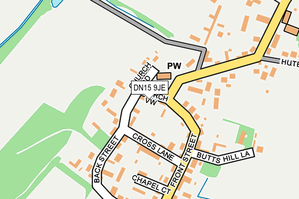 DN15 9JE map - OS OpenMap – Local (Ordnance Survey)